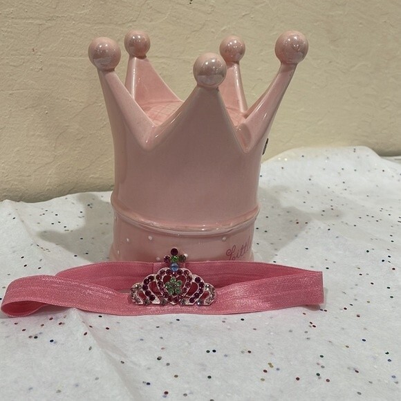Rachel Weissman Pink Swarovski Crystal Crown Headband Perfect For Your Princess - Picture 3 of 7